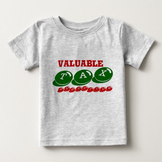 T-shirt Pour Bébé Déduction fiscale valable pour bébé (Devant)