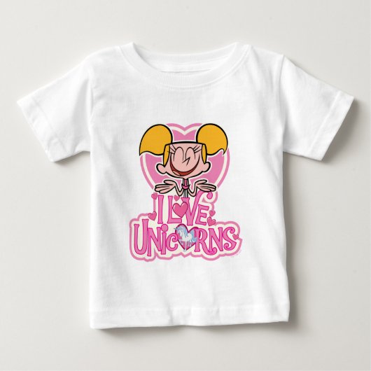 T-shirt Pour Bébé Dee Dee - I Love Unicorns (Devant)