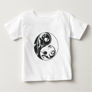 T-shirt Pour Bébé Défilement Yin & Yang (noir)