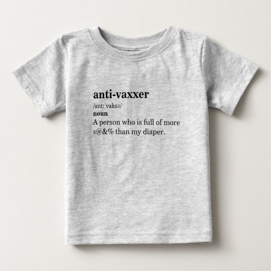 T-shirt Pour Bébé Définition du dictionnaire anti-Vaxxer (Devant)