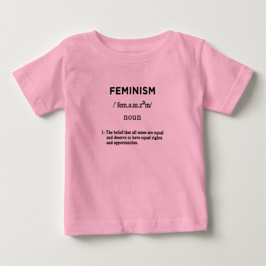 T-shirt Pour Bébé définition du féminisme rose (Devant)