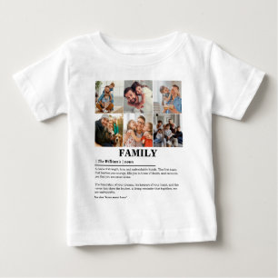T-shirt Pour Bébé Définition personnalisée de la famille de collages