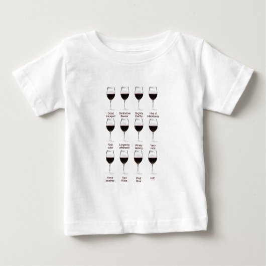 T-shirt Pour Bébé Dégustation de vin (Devant)