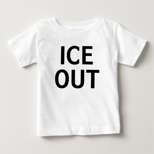 T-shirt Pour Bébé Dehors la glace (Devant)