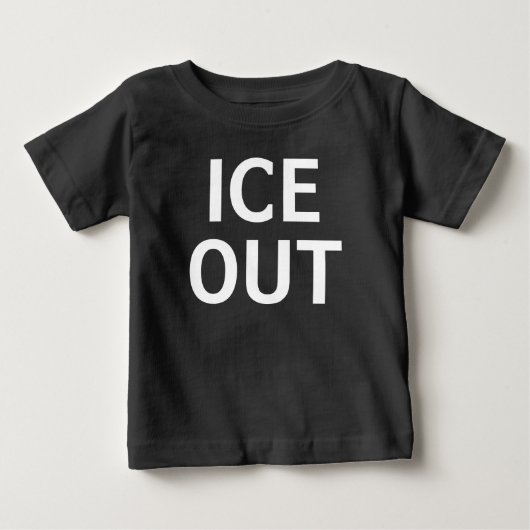 T-shirt Pour Bébé Dehors la glace (Devant)