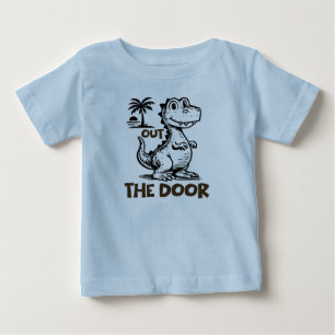 T-shirt Pour Bébé Dehors le dinosaure pour enfants
