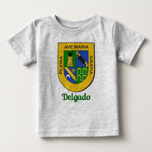 T-shirt Pour Bébé Delgado Family Shield Infant Creeper organique (Devant)