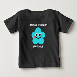 T-shirt Pour Bébé Demande-moi de te faire sourire