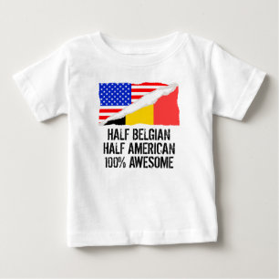 T-shirt Pour Bébé Demi de demi d'impressionnant américain belge