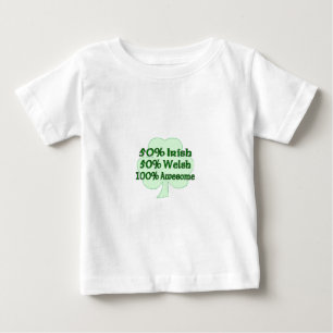 T-shirt Pour Bébé Demi de Gallois à moitié irlandais totalement