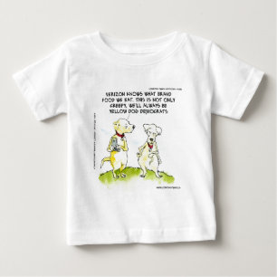 T-shirt Pour Bébé Démocrates Yellow Dog Drôles