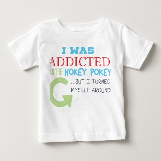 T-shirt Pour Bébé Dépendant au pokey à l'eau de rose (Devant)