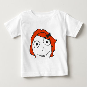 T-shirt Pour Bébé Derpina Red Hair Rage visage mème