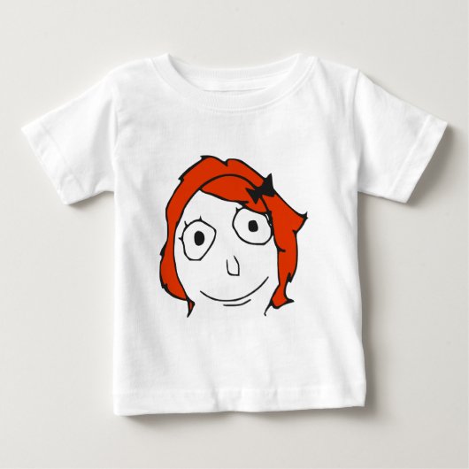 T-shirt Pour Bébé Derpina Red Hair Rage visage mème (Devant)