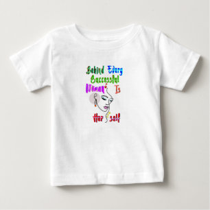 T-shirt Pour Bébé Derrière chaque femme qui réussit, il y a elle-mêm