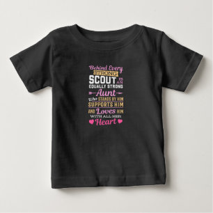T-shirt Pour Bébé Derrière Le Scout Se Trouve Une Tante Forte