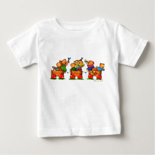 T-shirt Pour Bébé Des ours sur une chemise bébé en train