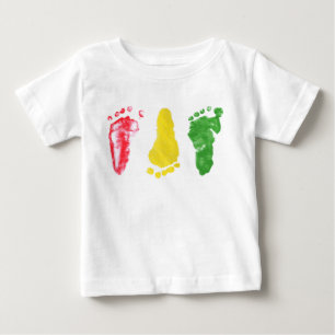 T-shirt Pour Bébé Des pas boit rasta