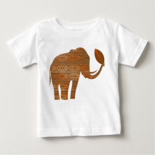 T-shirt Pour Bébé Design d'art tribal des éléphants