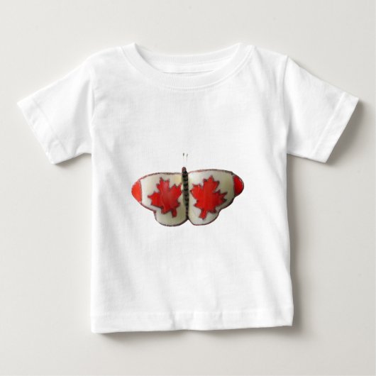T-shirt Pour Bébé Design de papillon du drapeau canadien (Devant)