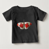T-shirt Pour Bébé Design de papillon du drapeau canadien (Devant)