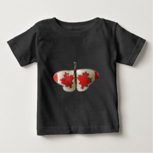 T-shirt Pour Bébé Design de papillon du drapeau canadien