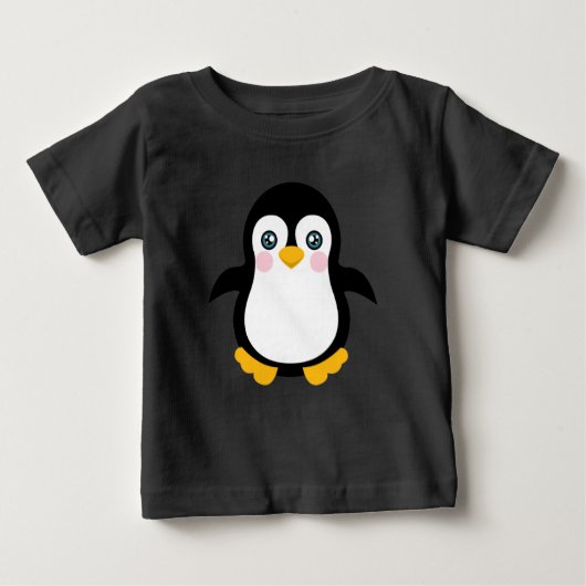 T-shirt Pour Bébé Design de pingouin de dessin (Devant)