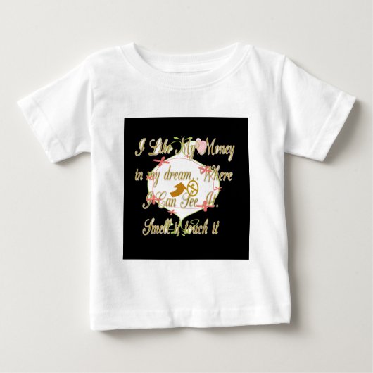T-shirt Pour Bébé Design de rêve de sac d'argent (Devant)