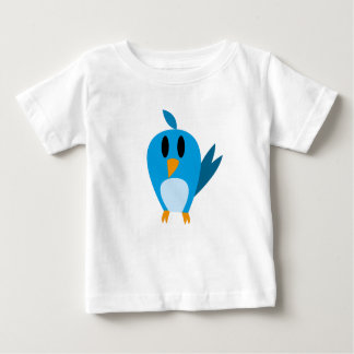 T-shirt Pour Bébé Design d'oiseaux bleu mignon