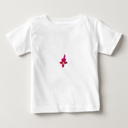 T-shirt Pour Bébé Design Féminin, Or Clair, Rouge Purpurin (Devant)