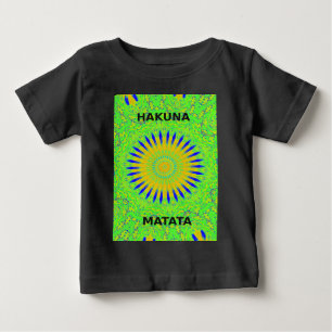 T-shirt Pour Bébé Design Motif africain en vert et en or