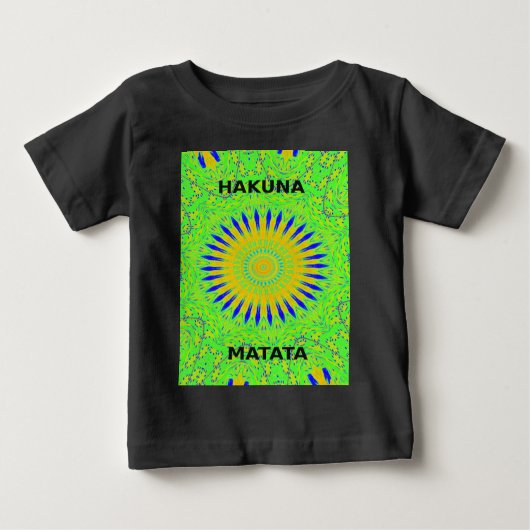 T-shirt Pour Bébé Design Motif africain en vert et en or (Devant)