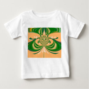 T-shirt Pour Bébé Design vert jaune.