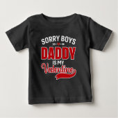 T-shirt Pour Bébé Désolé Boys Papa est ma Saint Valentin (Devant)