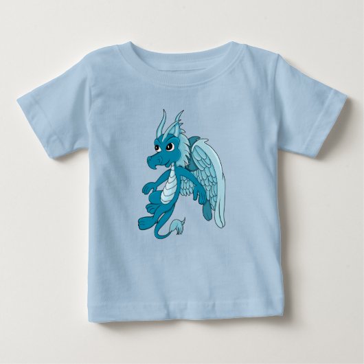 T-shirt Pour Bébé Dessin animé Blue Dragon (Devant)