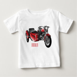 T-shirt Pour Bébé dessin animé de la moto Sidecar