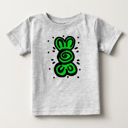 T-shirt Pour Bébé dessin d'arc vert clair (Devant)