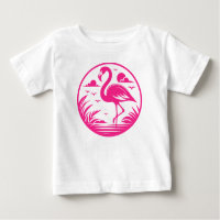 Dessin de cercle d'été flamant rose-68730