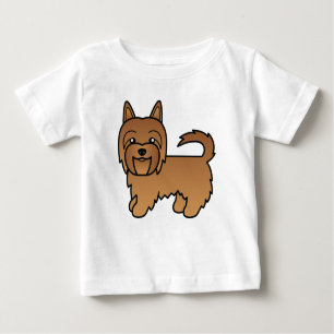T-shirt Pour Bébé Dessin de dessin de chien de Terrier australien ro