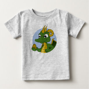 T-shirt Pour Bébé Dessin de dragon vert bébé T-shirt