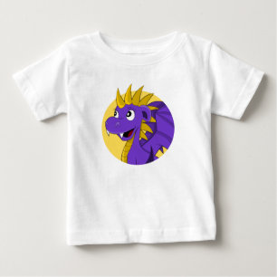 T-shirt Pour Bébé Dessin de dragon violet bébé T-shirt