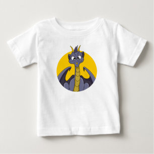 T-shirt Pour Bébé Dessin de dragon violet bébé T-shirt