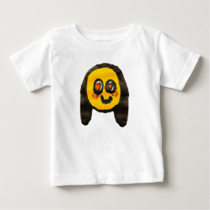 T-shirt Pour Bébé Dessin de fille aux émoticônes gribouillées joyeus