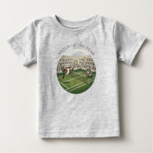 T-shirt Pour Bébé Dessin de match de tennis amusant entre Kookaburra