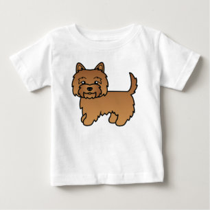 T-shirt Pour Bébé Dessin de style cartoon mignon d'un chien Terrier