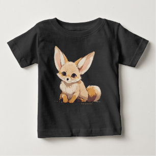 T-shirt Pour Bébé Dessin d'un Fennec, Renard du désert, dans le styl