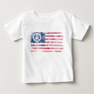 T-shirt Pour Bébé Dessin en détresse du drapeau américain et symbole