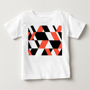 T-shirt Pour Bébé Dessin géométrique urbain tendance, moderne, noir