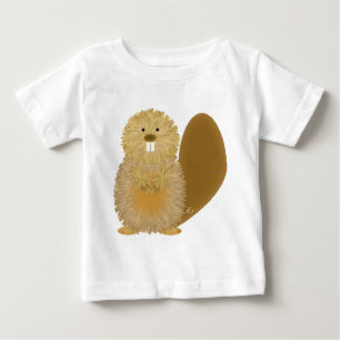 T-shirt Pour Bébé Dessins animaux adorables : Castor