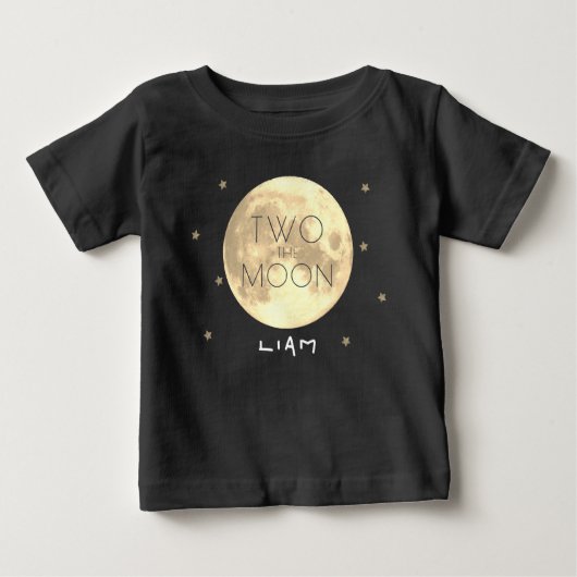 T-shirt Pour Bébé Deux à la Lune Garçon 2e Anniversaire (Devant)